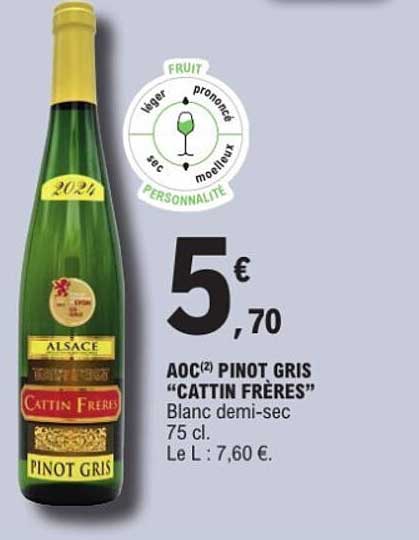 AOC(2) PINOT GRIS "CATTIN FRÈRES"