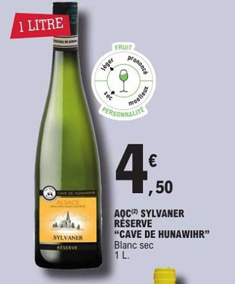 AOC(2) SYLVANER RÉSERVE "CAVE DE HUNAWIHR"