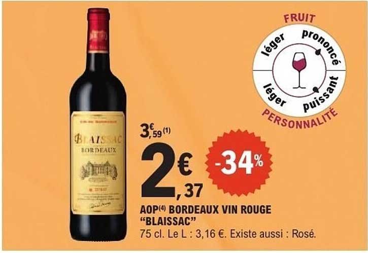 AOP Bordeaux Vin Rouge "Blaissac"