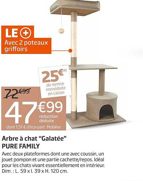 Arbre à chat “Galatée” PURE FAMILY
