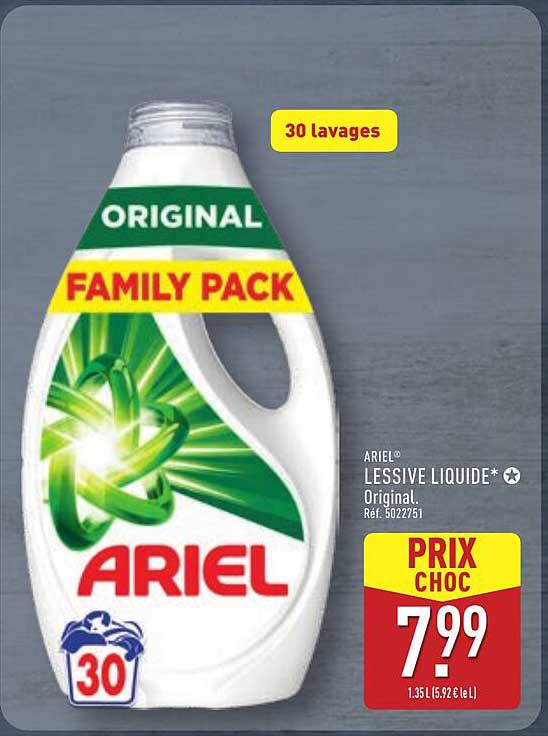 Ariel Lessive Liquide Original - Family Pack 30 Lavages