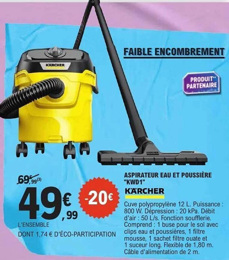 Aspirateur Eau et Poussière "KWD1"