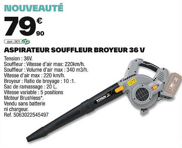 ASPIRATEUR SOUFFLEUR BROYEUR 36 V