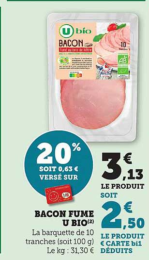 BACON FUMÉ U BIO