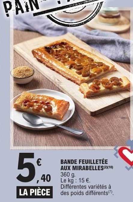 BANDE FEUILLETÉE AUX MIRABELLES