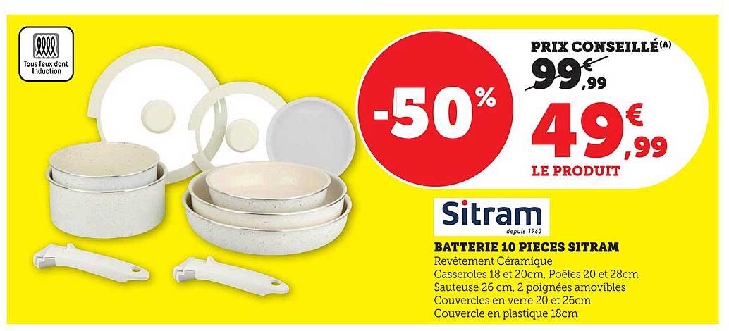 Batterie 10 Pièces Sitram