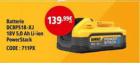 Batterie DCBP518-XJ 18V 5,0 Ah Li-ion PowerStack