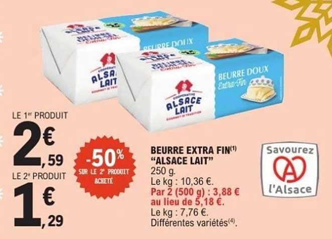 BEURRE EXTRA FIN "ALSACE LAIT"