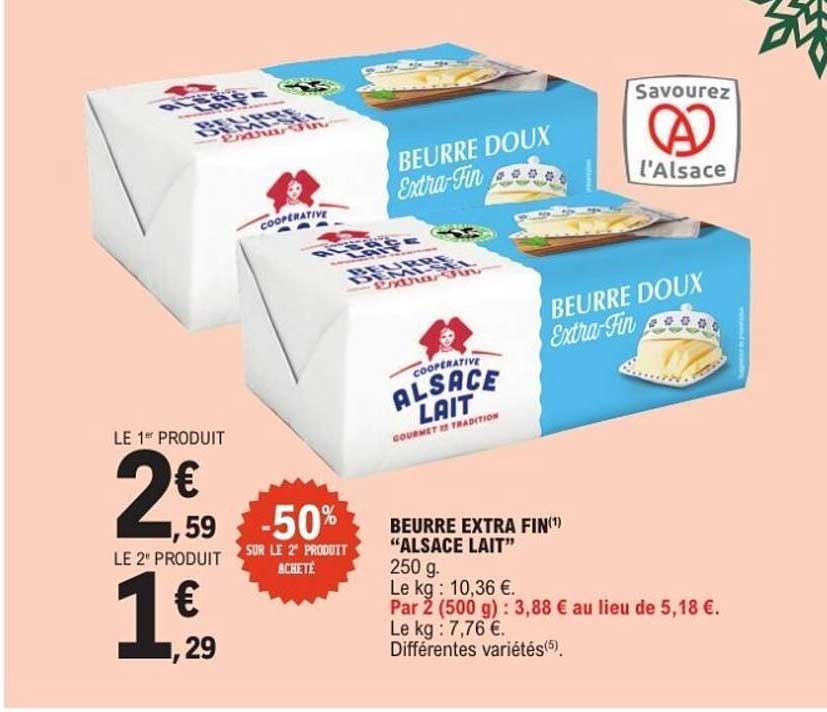 BEURRE EXTRA FIN "ALSACE LAIT"