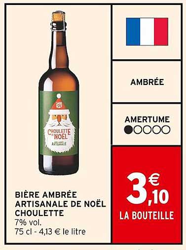 Bière ambrée artisanale de Noël Choulette