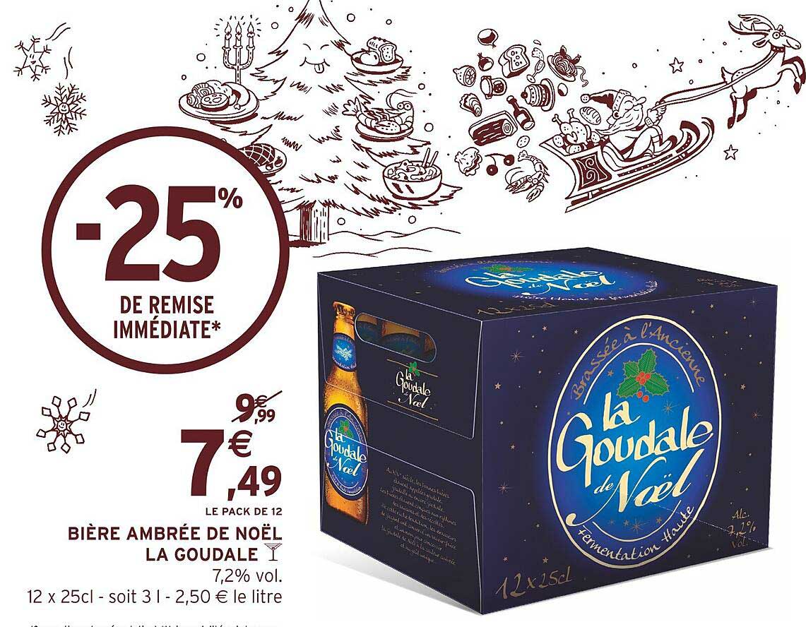 BIÈRE AMBRÉE DE NOËL LA GOUDALE