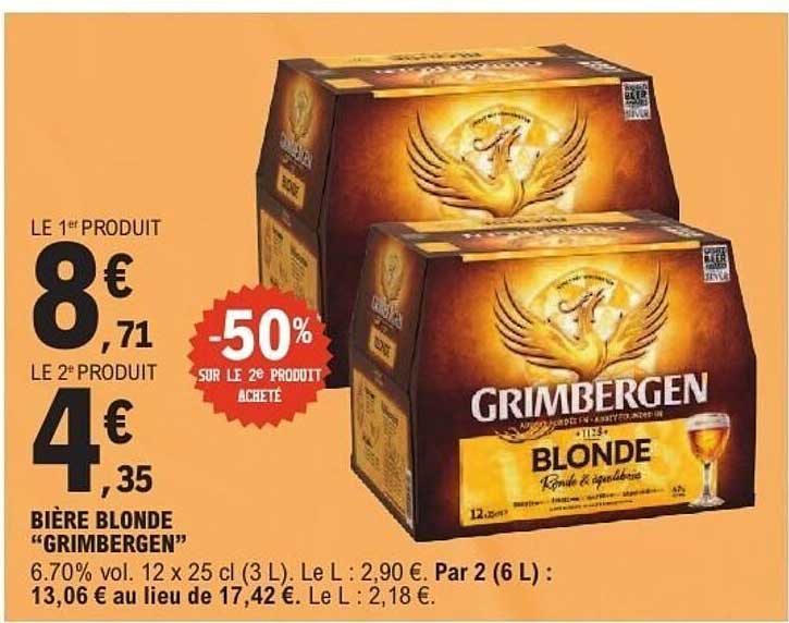 BIÈRE BLONDE "GRIMBERGEN"