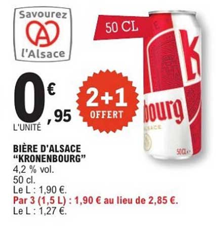 BIÈRE D'ALSACE "KRONENBOURG"