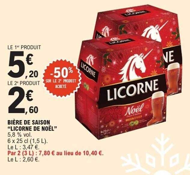BIÈRE DE SAISON “LICORNE DE NOËL”