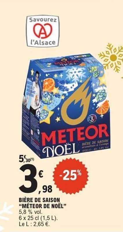 BIÈRE DE SAISON “MÉTEOR DE NOËL”