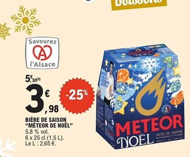 BIÈRE DE SAISON “METEOR DE NOËL”