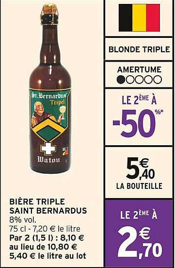 BIÈRE TRIPLE SAINT BERNARDUS