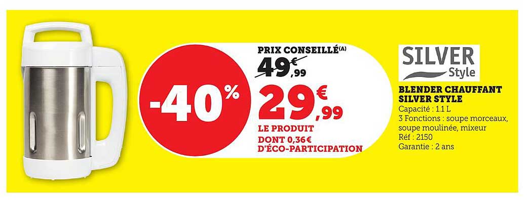 BLENDER CHAUFFANT SILVER STYLE