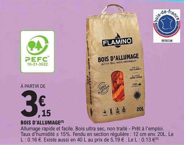 BOIS D'ALLUMAGE
