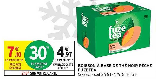 BOISSON À BASE DE THÉ NOIR PÊCHE FUZETEA