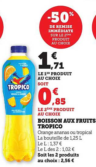 BOISSON AUX FRUITS TROPICO