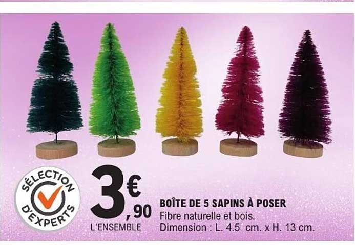 BOÎTE DE 5 SAPINS À POSER