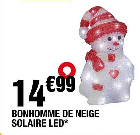BONHOMME DE NEIGE SOLAIRE LED*