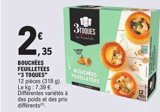 BOUCHÉES FEUILLETÉES “3 TOQUES”