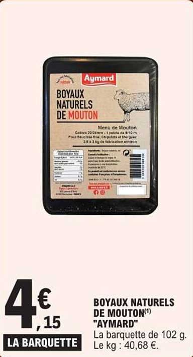 BOYAUX NATURELS DE MOUTON "AYMARD"