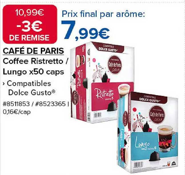 Café de Paris - Coffee Ristretto / Lungo x50 caps
