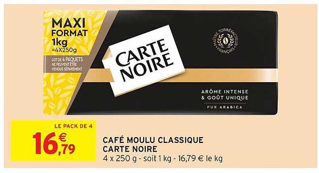 CAFE MOULU CLASSIQUE CARTE NOIRE