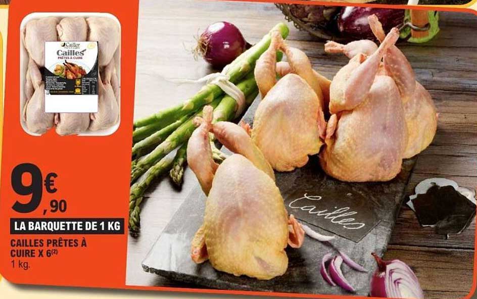 CAILLES PRÊTES À CUIRE X 6