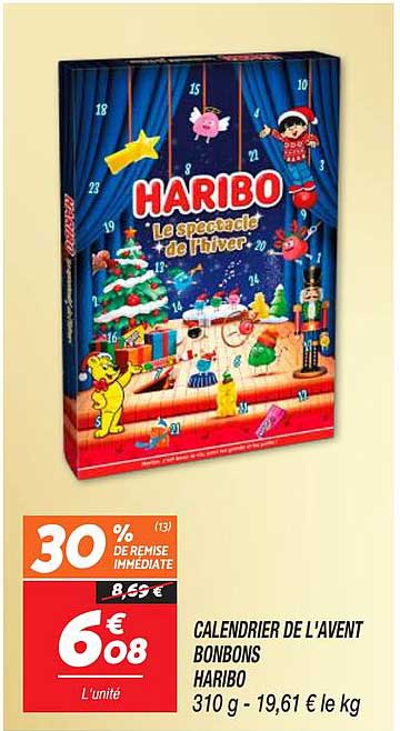 CALENDRIER DE L'AVENT BONBONS HARIBO