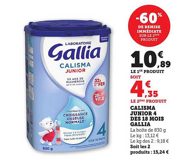 CALISMA JUNIOR 4 DES 18 MOIS GALLIA