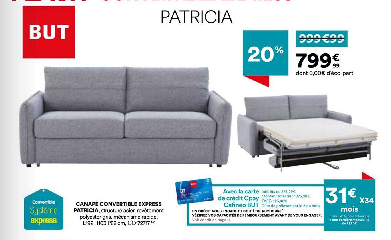 CANAPÉ CONVERTIBLE EXPRESS PATRICIA