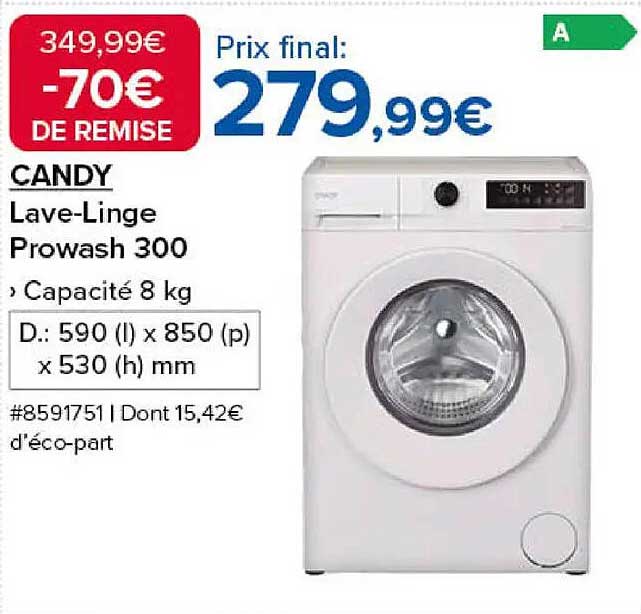 CANDY Lave-Linge Prowash 300