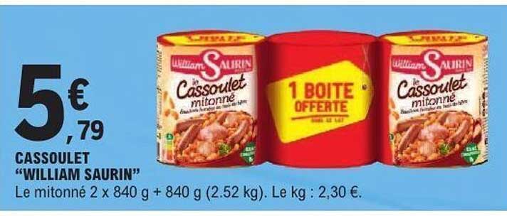 CASSOULET "WILLIAM SAURIN"