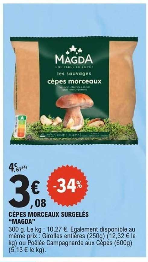CÊPES MORCEAUX SURGELÉS "MAGDA"