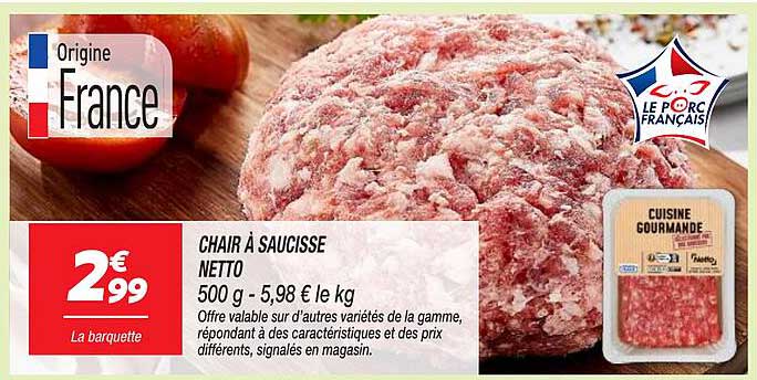 CHAIR À SAUCISSE NETTO