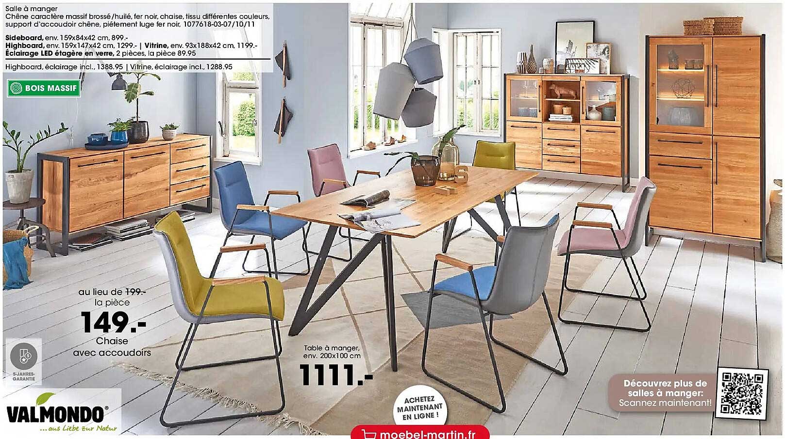 Chaise avec accoudoirs