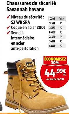 Chaussettes de sécurité Savannah havane