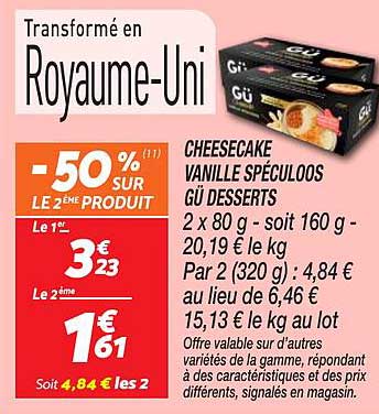 CHEESECAKE VANILLE SPÉCULOOS GÜ DESSERTS