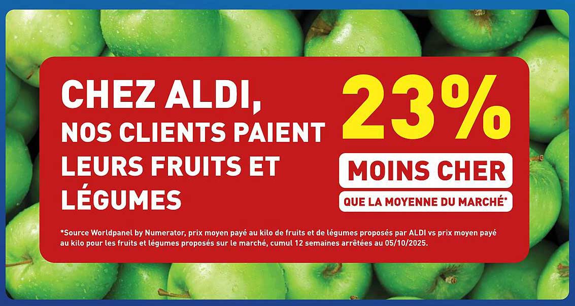 Chez ALDI, nos clients paient leurs fruits et légumes