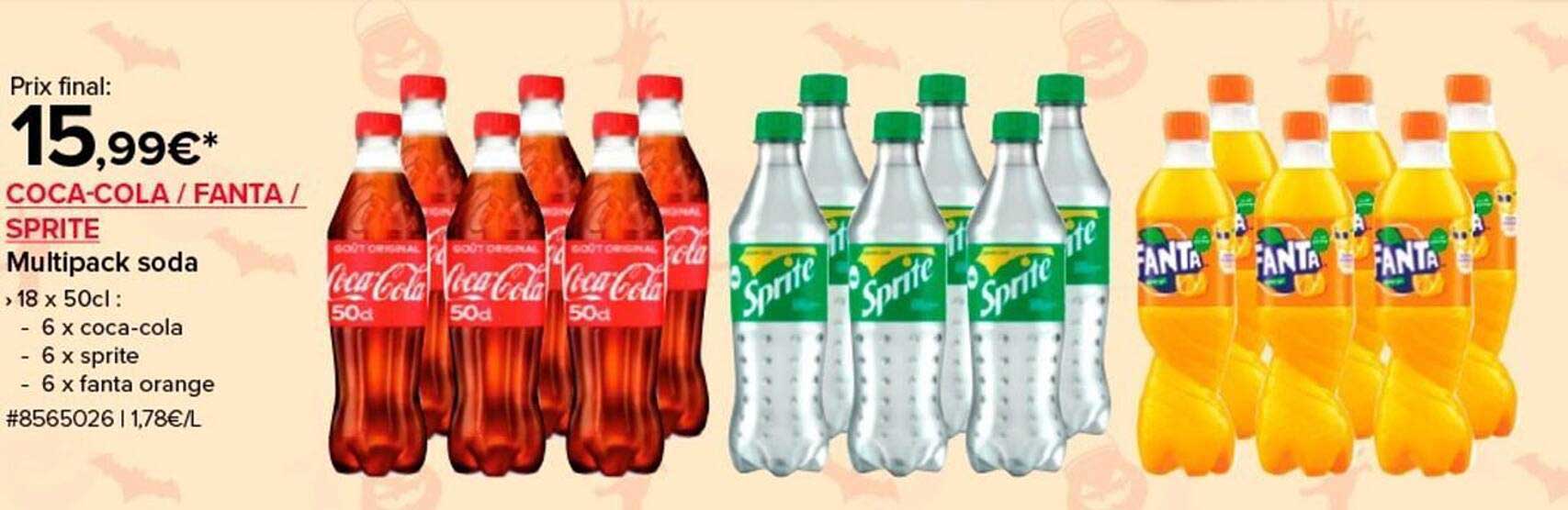 Coca-Cola / Fanta / Sprite Multipack soda