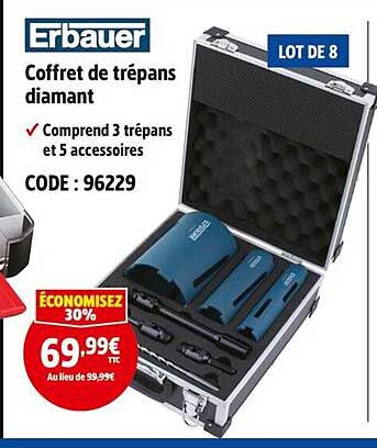 Coffret de trépan diamant