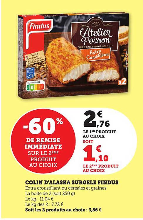 COLIN D'ALASKA SURGELE FINDUS