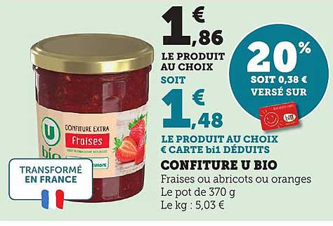 Confiture U Bio - Fraises