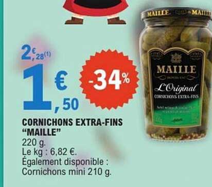 CORNICHONS EXTRA-FINS "MAILLE"