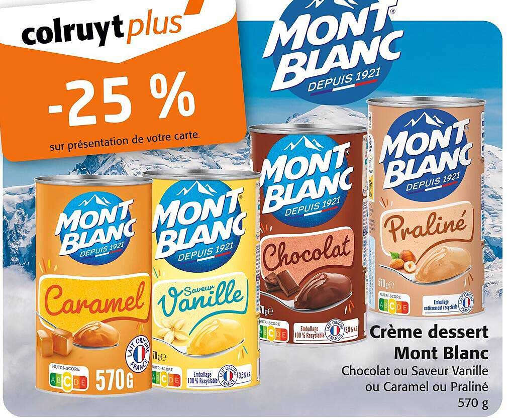 Crème dessert Mont Blanc