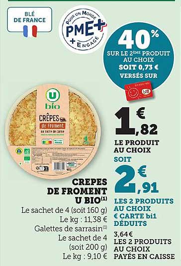 CRÊPES DE FROMENT U BIO